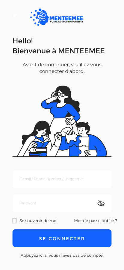 Menteemee — Interface mobile